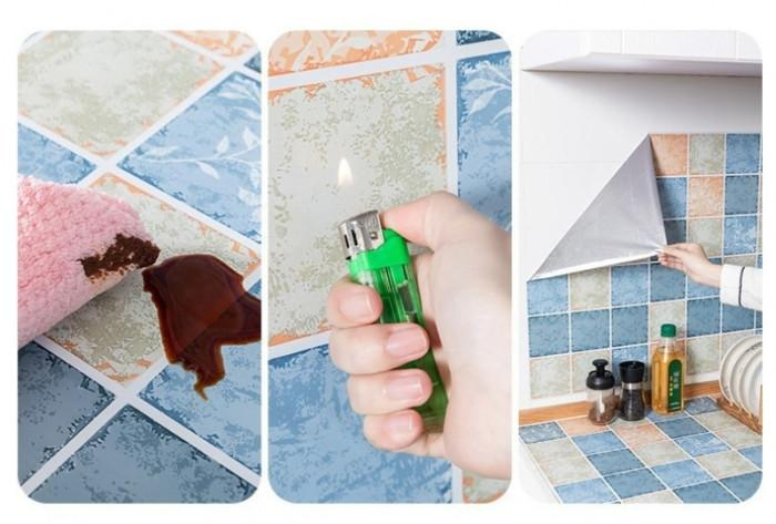 Giấy dán bếp tráng nhôm cách nhiệt 6